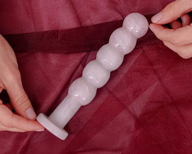 ROSE QUARTZ YONI WAND - THE ROSIE JOYSTICK - Yoni Wanderland